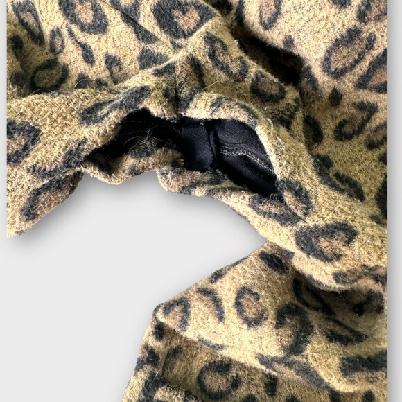 Leopard Print Faux Fur Coat - sz XS ——> MED - Picture 7 of 7